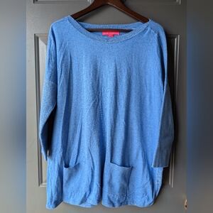 Lilly Pulitzer Blue Crew Neck Sweater Lightweight Casual